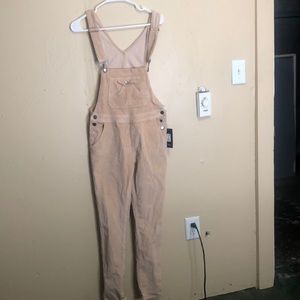 New With Tags Fashion Nova Cream Overalls